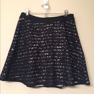 4 for $15/ The Limited Skirt Navy & White